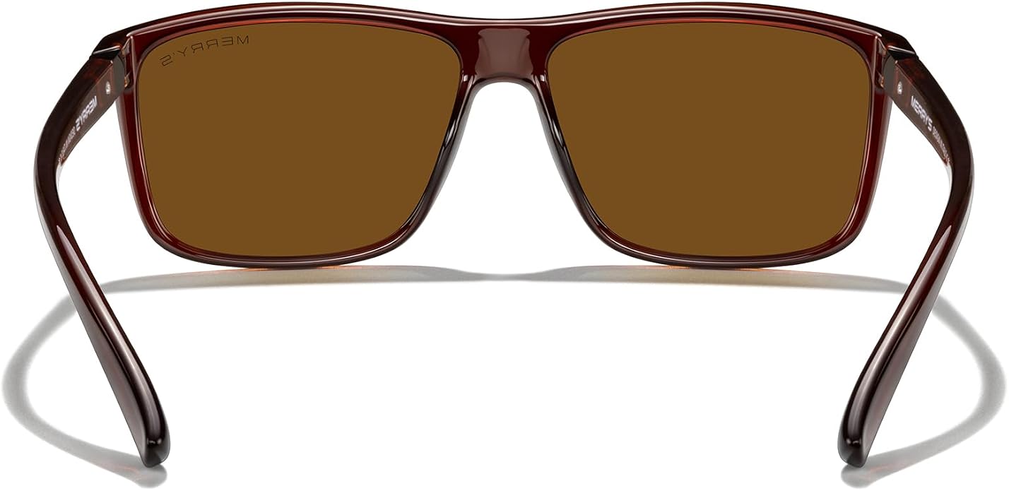 MERRY'S Rectangular Polarized Sports Sunglasses for Men Women Cycling Driving Fishing UV400 Protection S8225