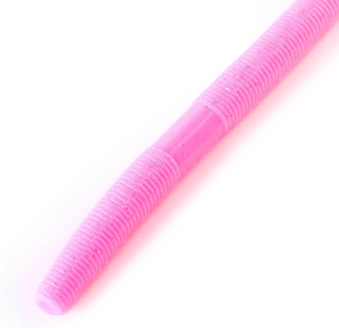 Senko Bait Soft Plastic Lures 5" Senkos 24 Pcs/100pcs for Wacky Rig Freshwater Fishing Green Pumpkin senko with Black Flake Pink Watermelon Double Color