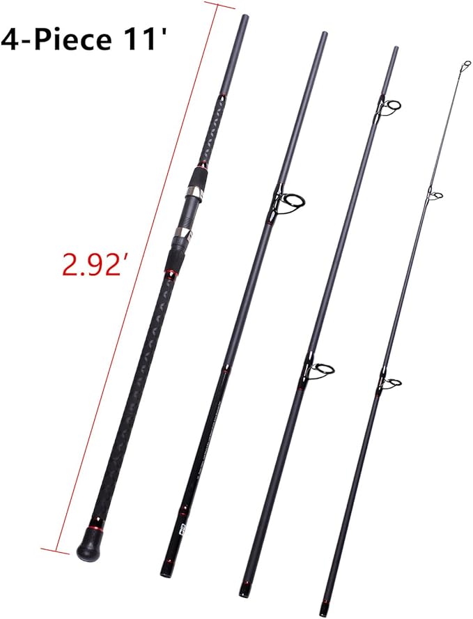Fiblink Surf Spinning Fishing Rod 2-Piece/4-Piece Graphite Travel Fishing Rod