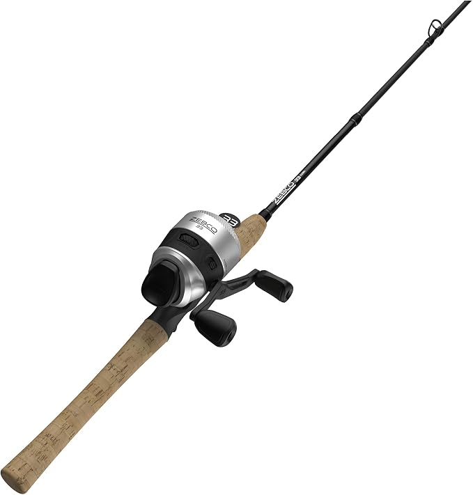 Zebco 33 Cork Reel and Fishing Rod Combo, Graphite Rod with Cork Handle, QuickSet Anti-Reverse Fishing Reel with Bite Alert