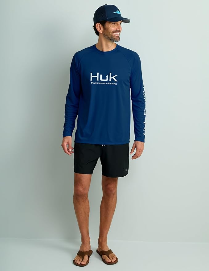 HUK Men's Pursuit Vented Long Sleeve Fishing Shirt (+30 UPF)