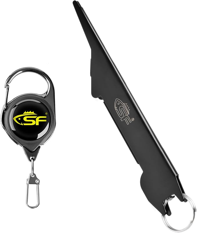 SF 3 in 1 Black Fly Fishing Nipper Fly Line Cutter Knot Tying Tool