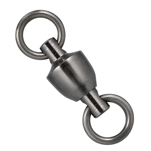 Dr.Fish 50 Pack Ball Bearing Fishing Swivels, Swivels Fishing Tackle Saltwater, Freshwater Stainless Heavy Duty Lure Leader Line Connector #6