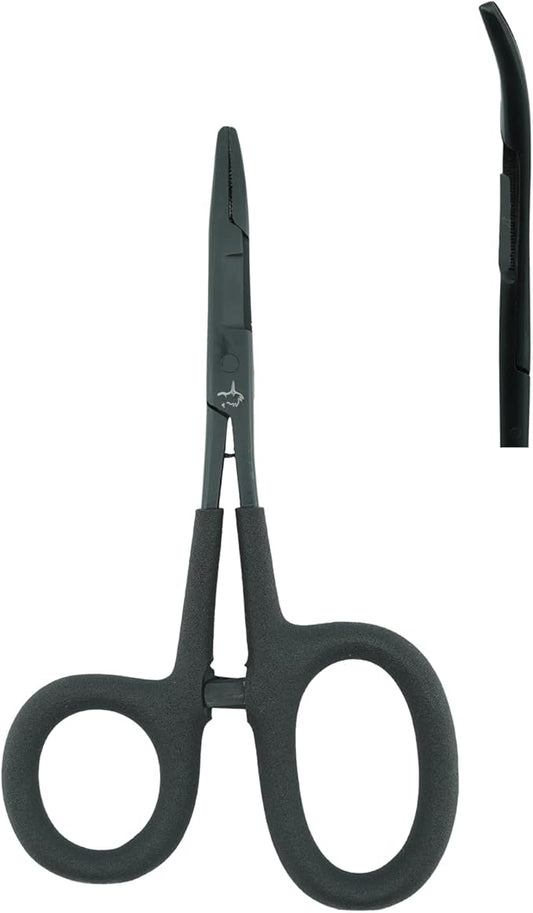 Kingfisher Fishing Accessory Fly Fishing Soft Grip Scissor Clamp for Fly Fishing Hook Removal, Curved