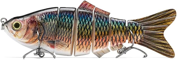 Large Multi Jointed Fishing Lures Bait,Big Giant Fishing Bass Lures,Crankbaits Swimbaits with Treble Hook