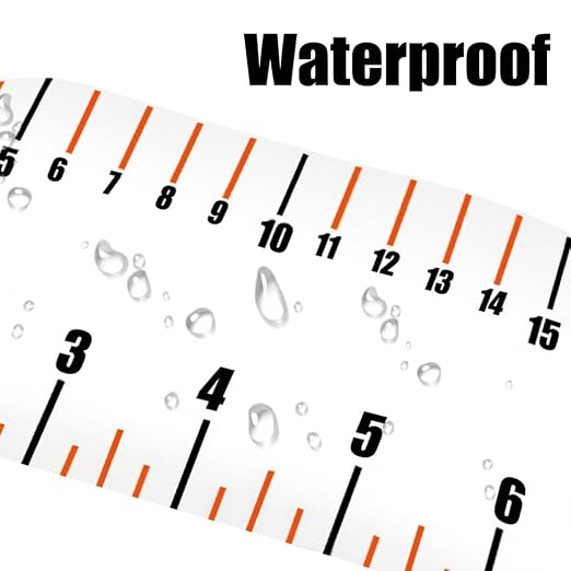 Fishing Ruler, 47"/120cm Waterproof PVC Fish Size Measuring Tool with Enlarged Numbers at 10cm Intervals for Outdoor Fishing