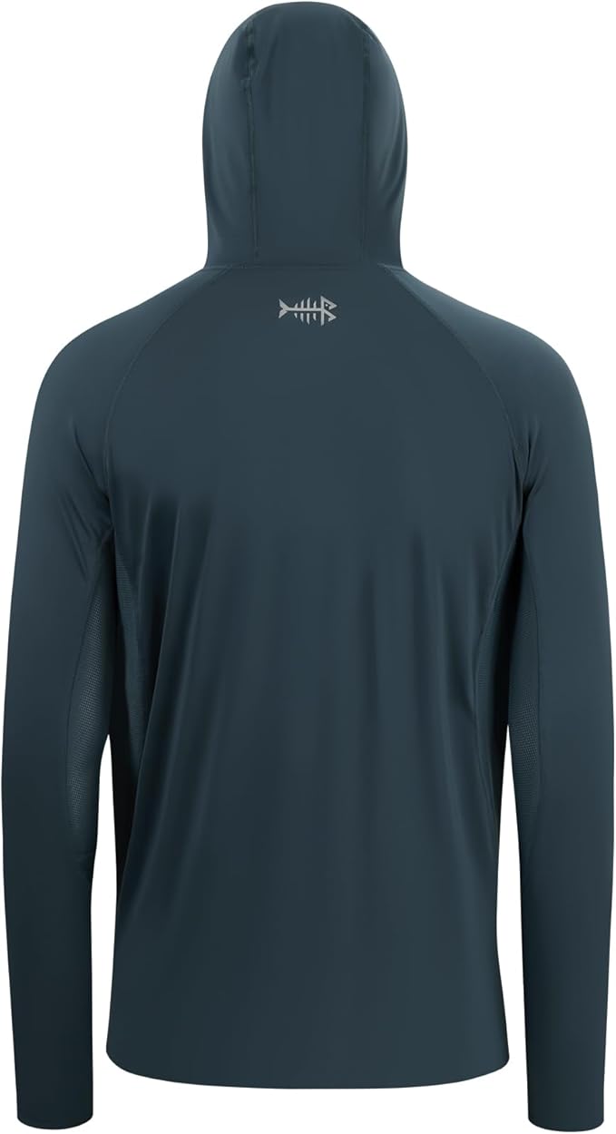 BASSDASH UPF 50+ Men’s Long Sleeve Fishing Shirt with Mask UV Neck Gaiter Hoodie
