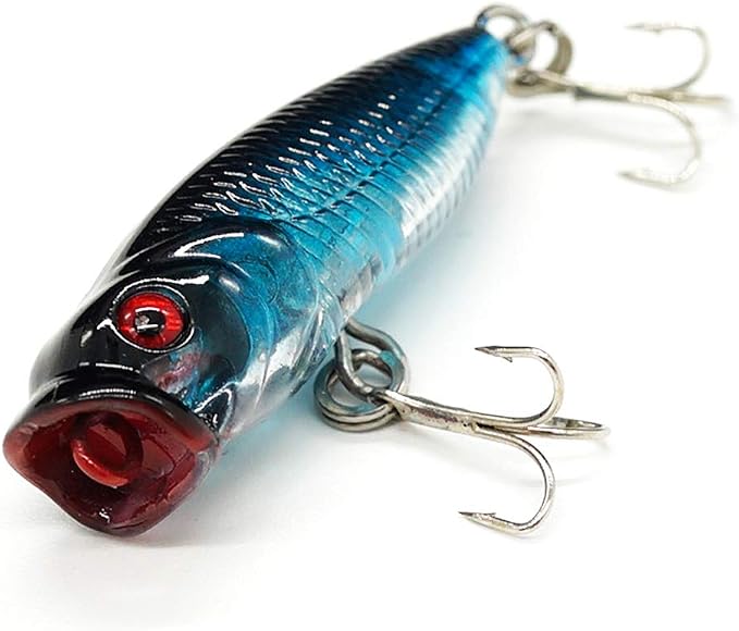 Seasky Fishing Plug Lures Micro Popper Topwater Trout Attack in Freshwater
