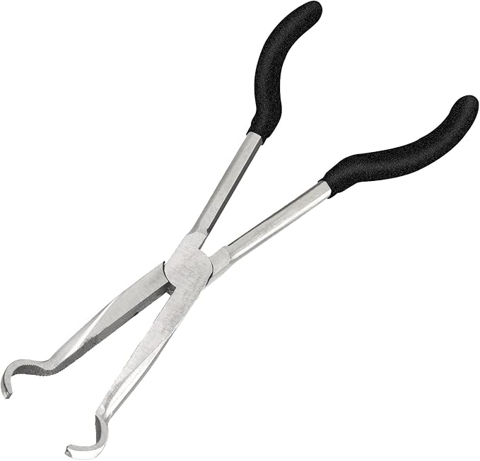 1 Piece 11 Inch Long Reach - Long - circle plier-Degree Angle, Long Reach Circle PliersDesigned for Mechanics, Technicians, and Contractors Milled-Jaws Steel