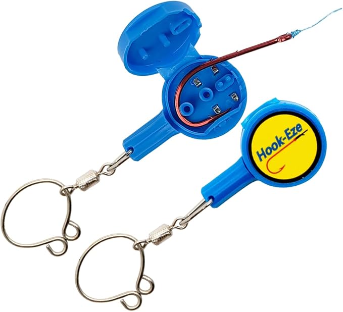 HOOK-EZE Fishing Knot Tying Tool | Protect from Fish Hooks | Tie Fishing Knots Easily | Cool Gadgets for Fishermen | Ice Fly Fishing | Fishing Accessories for Beginner Anglers | Nail Knot Tool