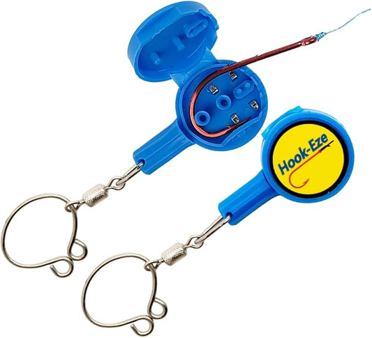 HOOK-EZE Fishing Knot Tying Tool | Protect from Fish Hooks | Tie Fishing Knots Easily | Cool Gadgets for Fishermen | Ice Fly Fishing | Fishing Accessories for Beginner Anglers | Nail Knot Tool