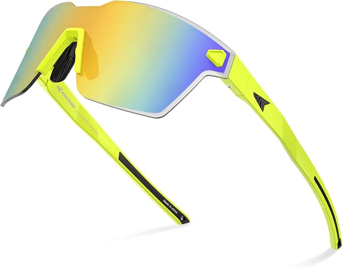KastKing Tarkio Polarized Fishing Sunglasses, Large Single PC Lenses, Rimless Wrap Design, UV400 Protection Sports Sunglasses