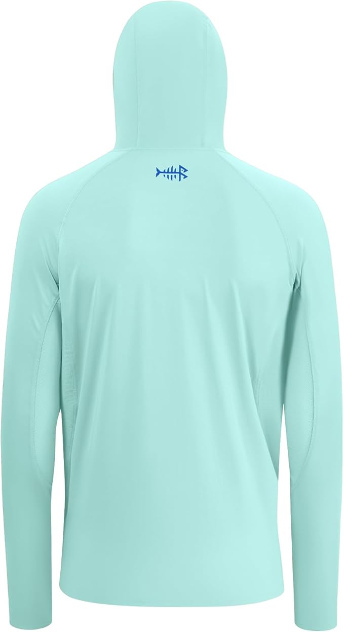 BASSDASH UPF 50+ Men’s Long Sleeve Fishing Shirt with Mask UV Neck Gaiter Hoodie