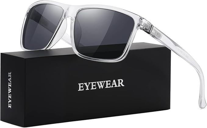 Sunglasses Men Polarized Sunglasses for Mens and Womens,Black Retro Sun Glasses Driving Fishing UV Protection
