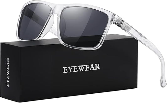 Sunglasses Men Polarized Sunglasses for Mens and Womens,Black Retro Sun Glasses Driving Fishing UV Protection