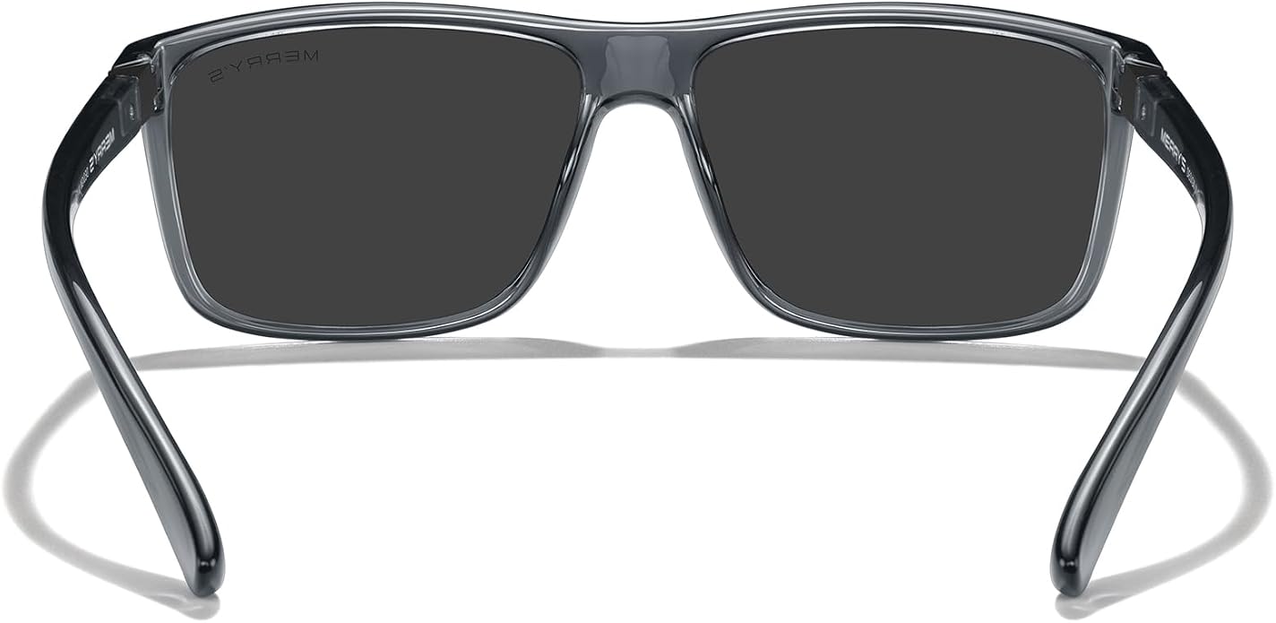 MERRY'S Rectangular Polarized Sports Sunglasses for Men Women Cycling Driving Fishing UV400 Protection S8225