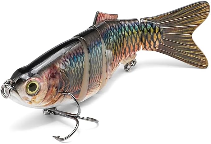 Large Multi Jointed Fishing Lures Bait,Big Giant Fishing Bass Lures,Crankbaits Swimbaits with Treble Hook