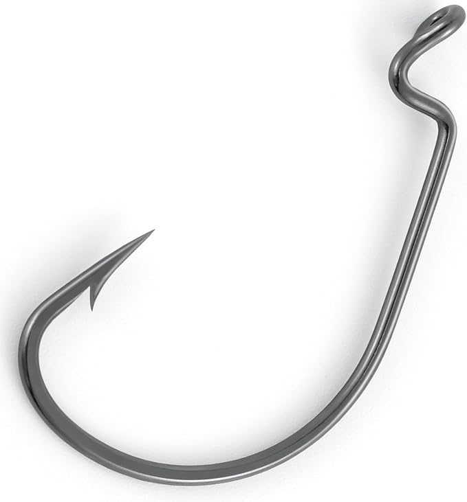 Dr.Fish EWG Hooks Bass Fishing Worm Hooks Extra Wide Gap Freshwater Fishing Carolina/Texas Rig