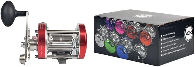ANCIENT MARINER 6000 Round Baitcasting Fishing Reels, More Powerful Ancient Mariner Reels 6000 Catfish Striper, Right/Left Hand