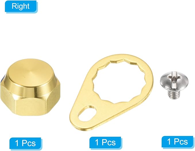 PATIKIL Fishing Reel Screw Nut Locking Plate Right Handle Locking Caps Screw Nut Replacement for DIY Fishing Accessories