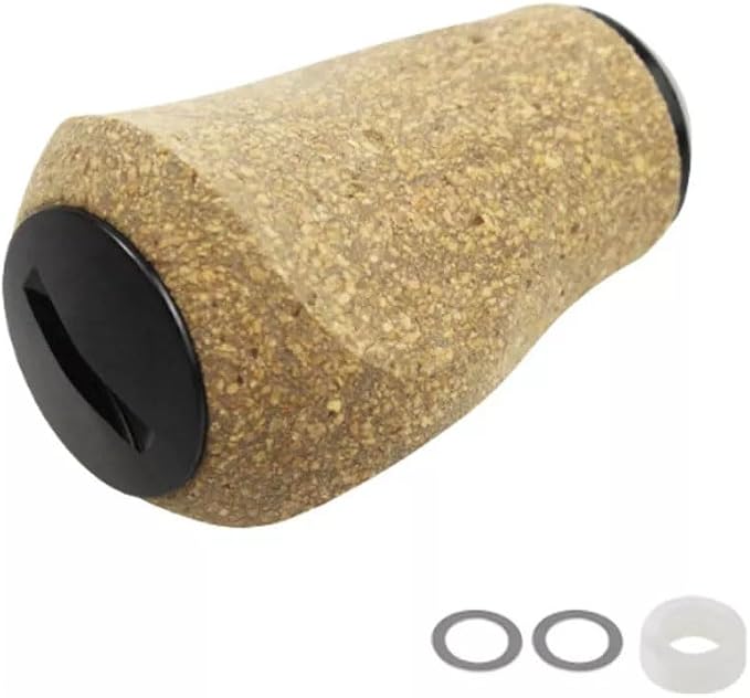 Reel Handle Knob Compatible with Abu Shimano Daiwa Soft Rubber Cork Wood Spinning Baitcasting - Black, Blue, Gray, Green, Purple, Red,Silver