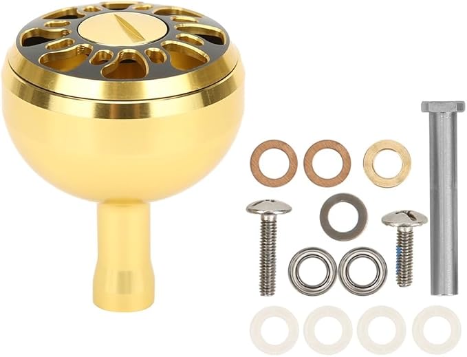 ‌38mm Fishing Reel Power Knob – Metal Replacement Handle for 2000-6000 Spinning Reels, Upgrade Grip for Saltwater Fishing