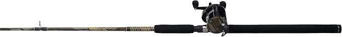Ugly Stik 7’ Camo Conventional Fishing Rod and Reel Casting Combo, Right Handle Position, Ugly Tech Construction With Clear Tip Design, 1-Piece Rod, Size 20 2 Ball Bearing Conventional Reel