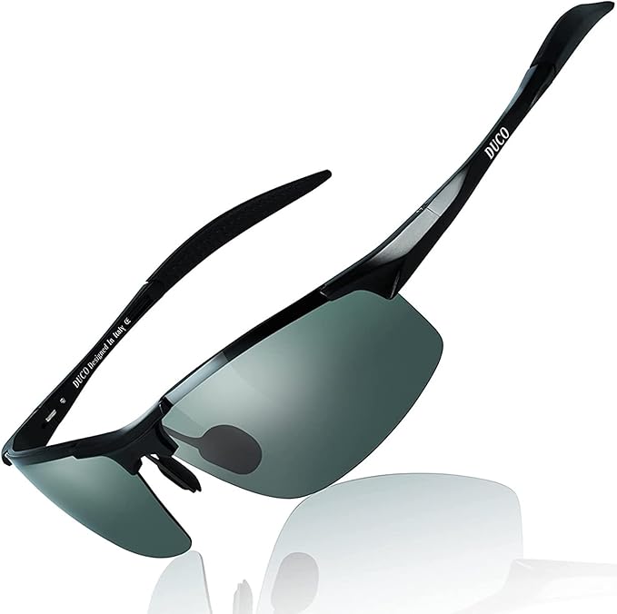 DUCO Mens Sports Polarized Sunglasses UV Protection Sunglasses for Men 8177s
