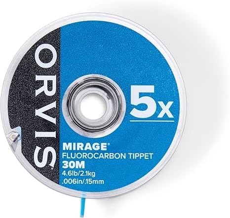 Orvis Mirage Tippet Material Outstanding Turnover Power, Extrusion Taper Technology, Water-Like Refraction Index, Abrasion Resistant Fluorocarbon
