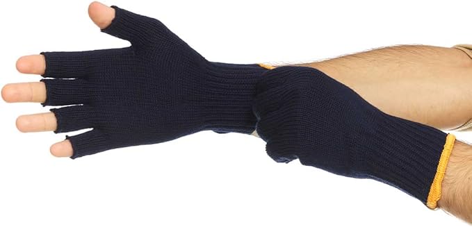 Merino Wool Fingerless Gloves - Hunting and Fishing Liner - Half Finger Warm Knitted Gloves