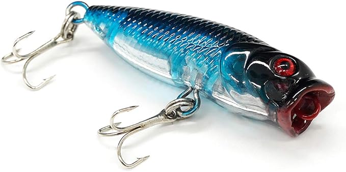 Seasky Fishing Plug Lures Micro Popper Topwater Trout Attack in Freshwater