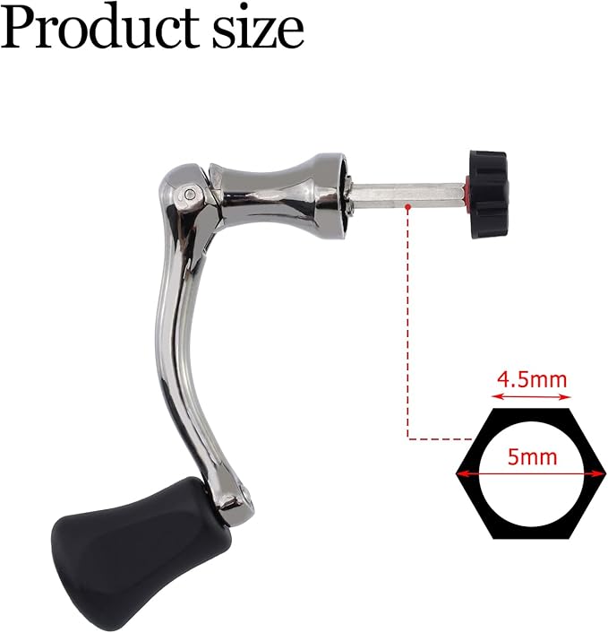 Crapyt Fishing Reel Handle Fishing Wheel Grasp Spinning Crank Handle Arm Grip Part Knob Tackle Wheel Ball Shake Rotary Knob