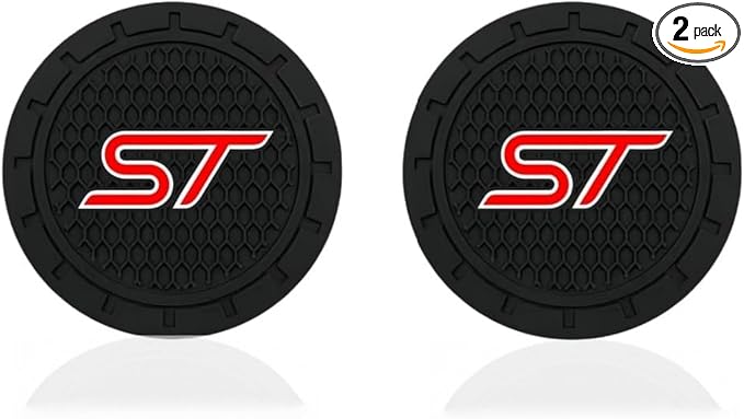 2 Pcs Black car Cup Holder Coaster Compatible with ST 2.75 Inch Silicone Anti-Slip Fashion car Interior Accessories