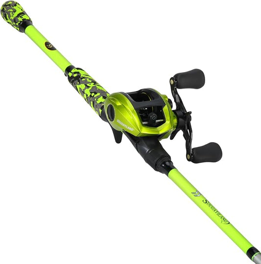 Sougayilang Baitcaster Combo – IM7 Graphite M/MH 2-Piece Travel Rod, 6.3:1 High-Speed Reel,18LB Drag for Bass, Catfish, Trout, Panfish