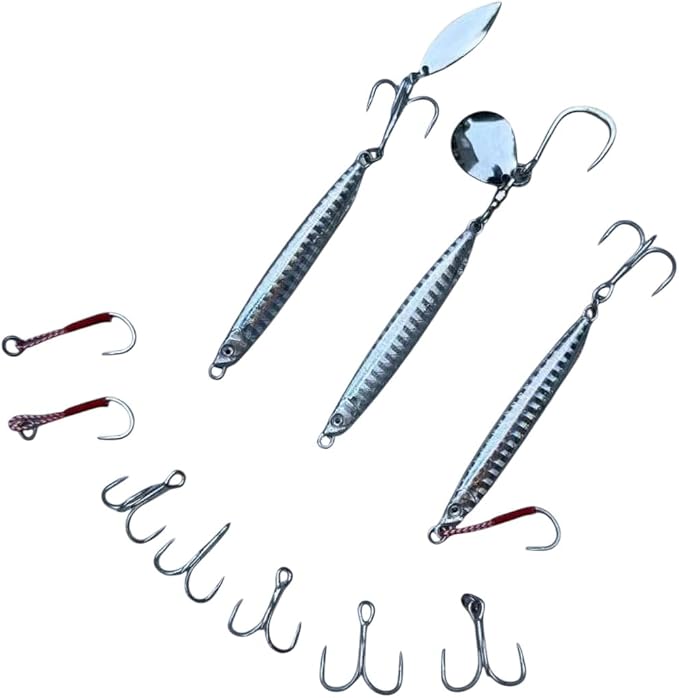 Saltwater Fishing Lures Fishing Jigs Fishing Spoons for Striped bass, Pompano, Spanish Mackerel ，Bluefish