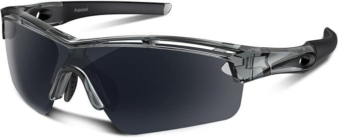 Rosemal Sports Sunglasses Polarized Cycling Sunglasses Running Driving Fishing Hiking for Men Women UV400 TAC TR90