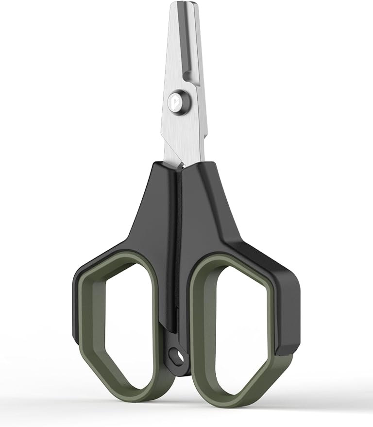 3.9" Fishing Scissors,Stainless Steel Fishing Line Cutter for Fishing Braided Line,Non-Slip Grip Small Fishing Scissors for Saltwater