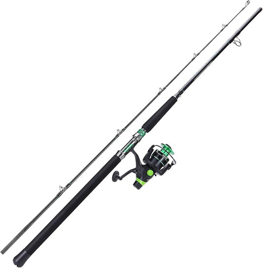 Sougayilang Catfish & Inshore Spinning Combo – 30LB Drag, 4.7:1, 13+1 Bearings, 2-Piece Medium Heavy Rod for Catfish, Striper, Redfish, Carp – Bottom Fishing