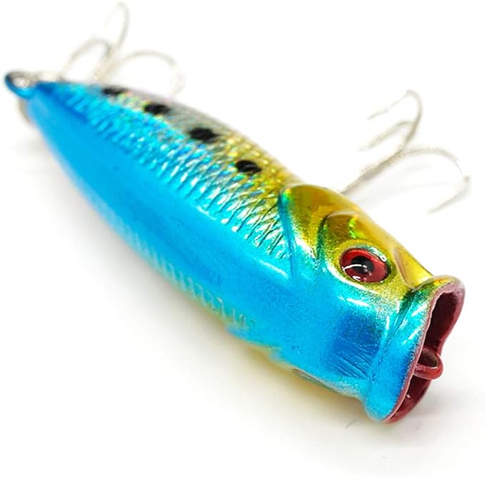 Seasky Fishing Plug Lures Micro Popper Topwater Trout Attack in Freshwater