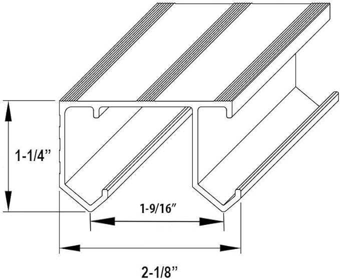 Sliding Closet Door Hardware Kit - 106-inch Double Track for 2 Or 3 Bypass Doors Up to 100lbs - SLID'UP 110