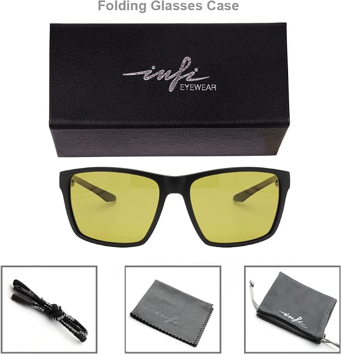 INFI Fishing Polarized Sunglasses for Men Driving Running Golf Sports Glasses Square UV Protection Designer Style Unisex