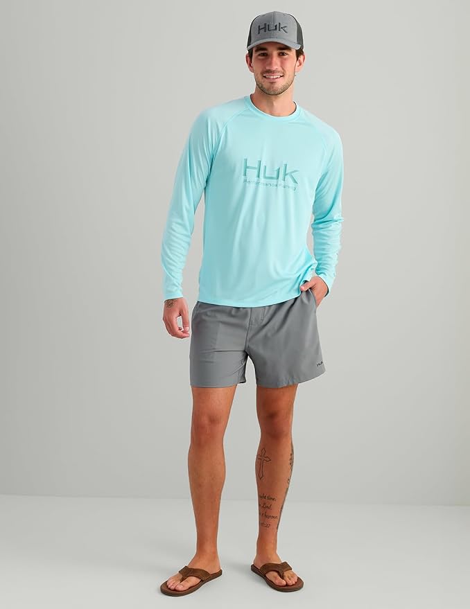 HUK Mens Pursuit Vented Long Sleeve, 30 UPF Fishing Shirt