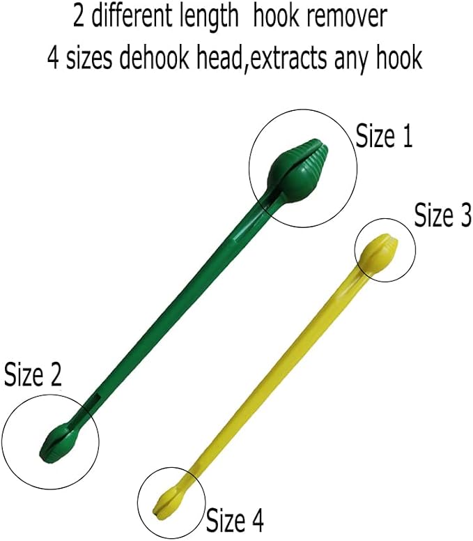 2pcs Fishing Hook Quick Remover, Portable Fish Hook Extractor, Plastic Hook Remover