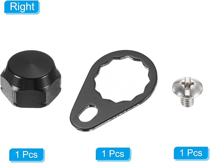 PATIKIL Fishing Reel Screw Nut Locking Plate Right Handle Locking Caps Screw Nut Replacement for DIY Fishing Accessories