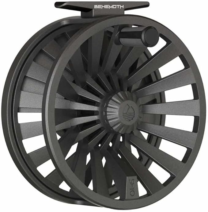 Redington Behemoth Fly Reel – Heavy-Duty Carbon Drag, Large Arbor, Die-Cast Frame & Deep V-Spool – Freshwater & Saltwater Fly Fishing Reel for Trout, Bass, Salmon & Big Game
