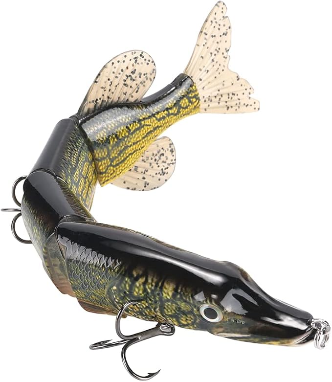 Large Multi Jointed Fishing Lures Bait,Big Giant Fishing Bass Lures,Crankbaits Swimbaits with Treble Hook