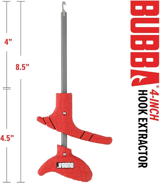 BUBBA Hook Extractor with Non-Slip Grip T-Handle with Marine Grade Stainless Steel Hook Extractor for Fishing and Angling