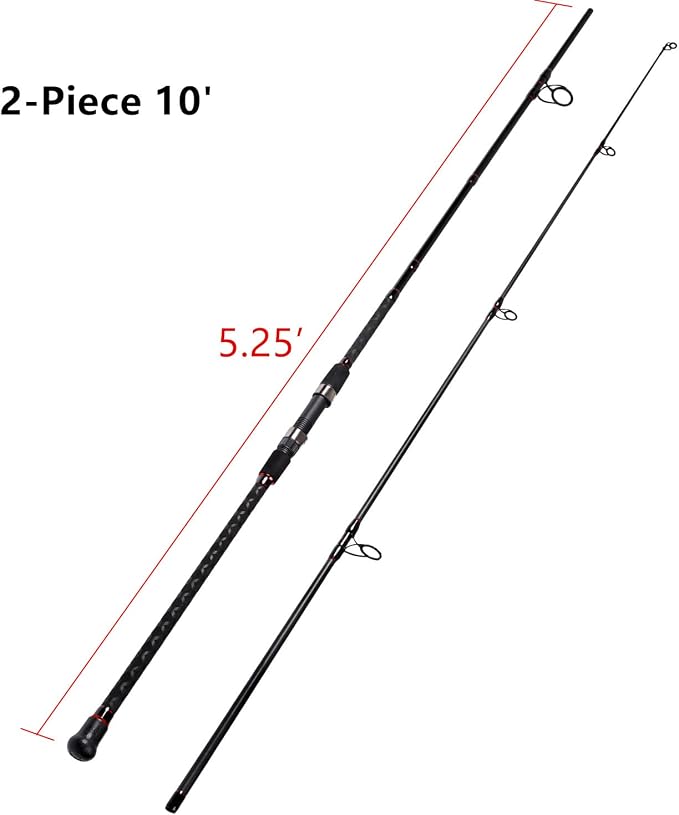 Fiblink Surf Spinning Fishing Rod 2-Piece/4-Piece Graphite Travel Fishing Rod