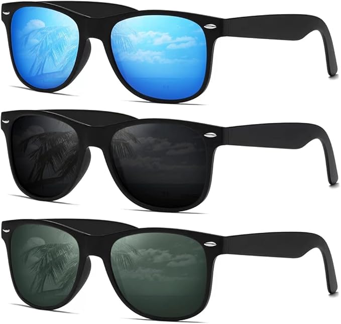 DEMIKOS Sunglasses Men Polarized Sunglasses for Mens Womens Retro Mirror Lens for Driving Fishing UV Protection