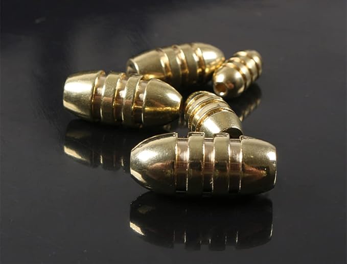 Toasis Brass Fishing Weight Texas Carolina Rig Fishing Bullet Sinker Set Assorted Size